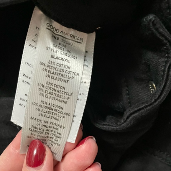 Black cropped Good American Jeans - Picture 4 of 6